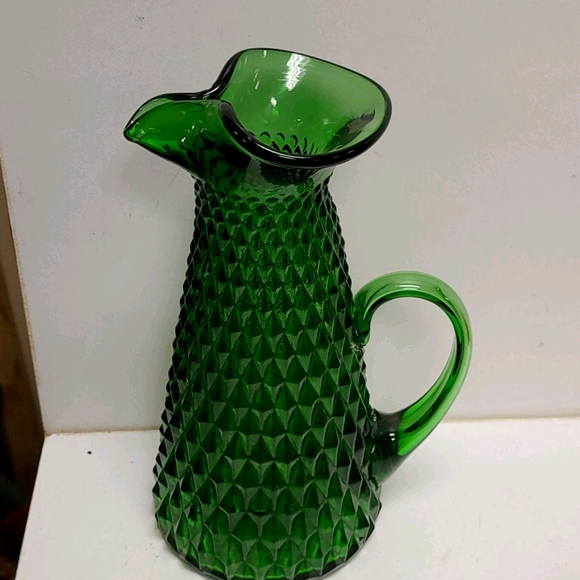 Vintage Other - Vintage Empoli Italy Blown Glass Spiky Seed Pitche